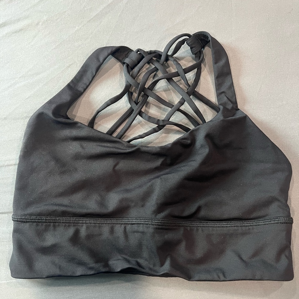 Lululemon Black Strappy Sports Bra